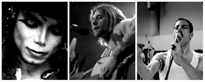 Freddie Mercury Michael Jackson Kurt Cobain