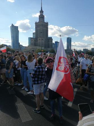 Godzina W 2020 na rondzie Dmowskiego