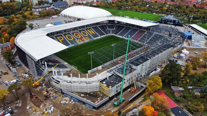 Budowa stadionu w Szczecinie - październik 2021