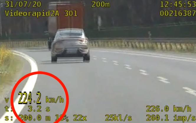 Na liczniku 224 km/h! Wariacki rajd na S5 koło Bydgoszczy