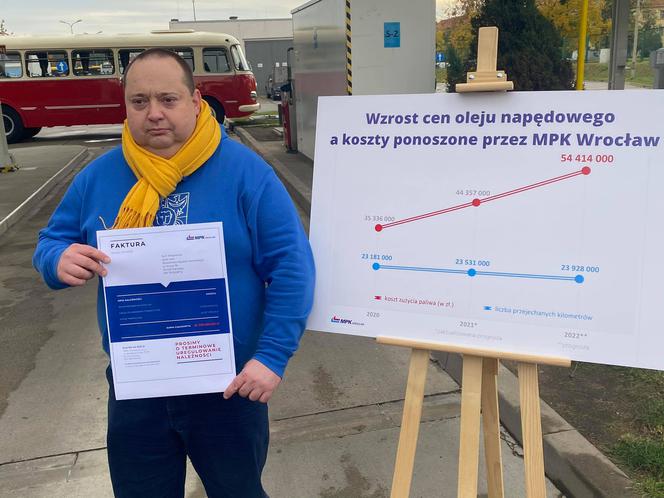 Paliwo coraz droższe! Prezes MPK Wrocław wystawia fakturę dla rządzących