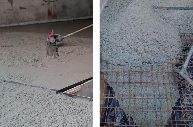 układanie mieszanki betonowej