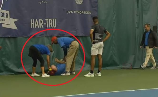 Tenisista Michael Mmoh znokautował sędziego rakietą