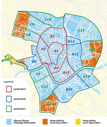 Nowy sektor strefy płatnego parkowania C7