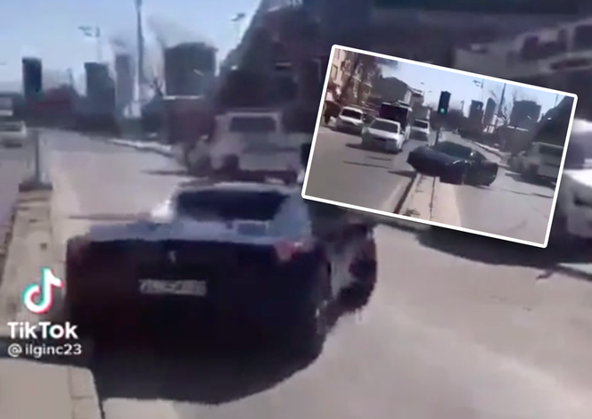 Pracownik myjni roztrzaskał Ferrari