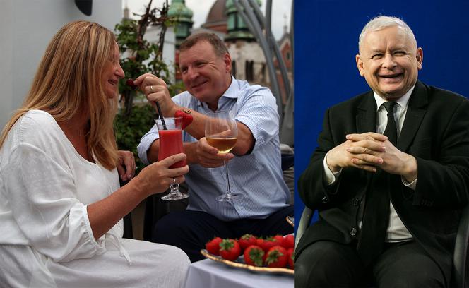 Kaczyński na rocznicy ślubu Kurskich! Wyciekły zdjęcia z knajpy!
