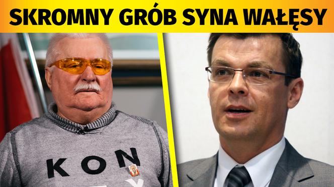 Skromny grób syna Wałęsy