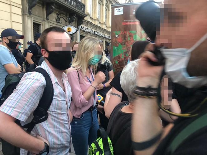 Protest na Krakowskim Przedmieściu