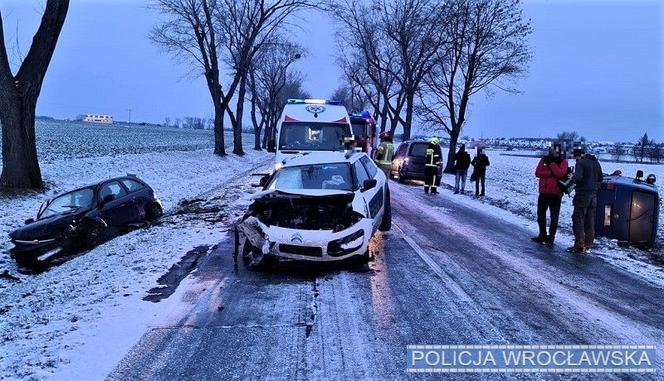 Dwa wypadki w Domasławie pod Wrocławiem