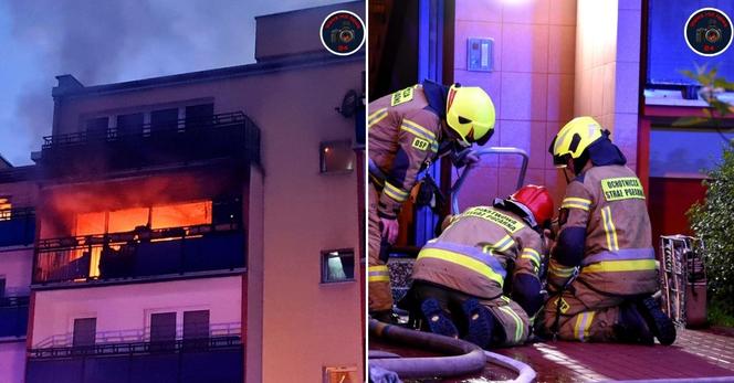 Makabryczny pożar w Pruszkowie. Mieszkanie w bloku płonęło jak zapałka. Nie żyje 17-latek