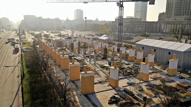 Budowa Muzeum Sztuki Współczesnej na Pl. Defilad w Warszawie