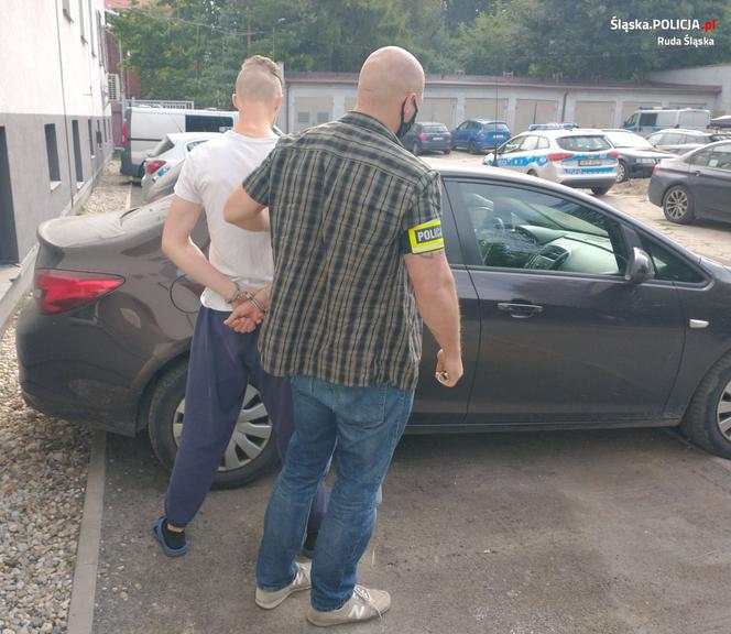 Ruda Śląska. Zaatakował butelką taksówkarza