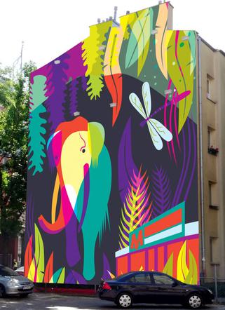 Na Woli powstanie blisko 200-metrowy mural ze słoniem leśnym!
