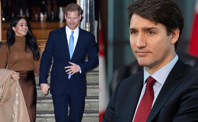 Meghan Markle, książę Harry, premier Kanady Justin Trudeau