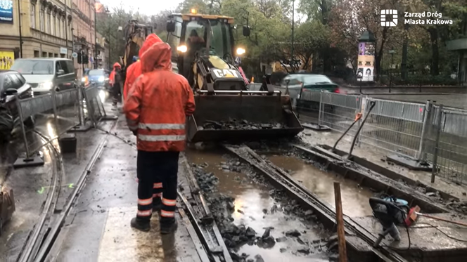Remont przy Poczcie Głównej
