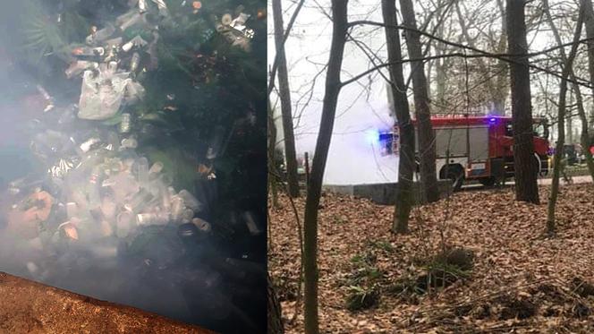 Na cmentarzu działa spalarnia śmieci. Pracownicy palą toksyczne odpady