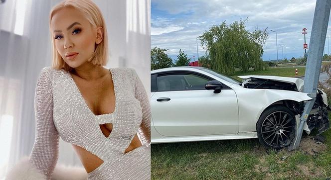 Izabela Macudzińska rozbiła Mercedesa