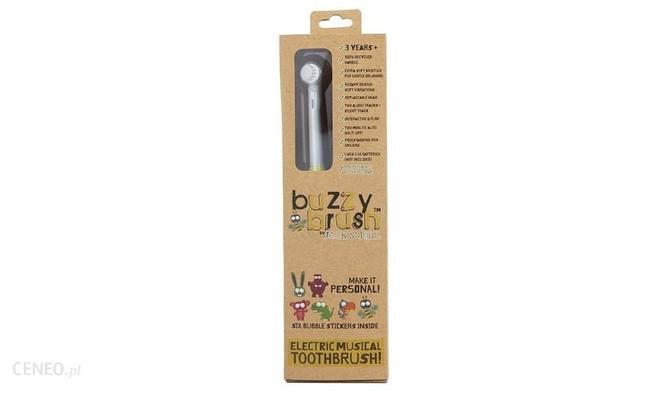 Jack NJill Grająca elektryczna szczoteczka dla dzieci z naklejkami Buzzy Brush