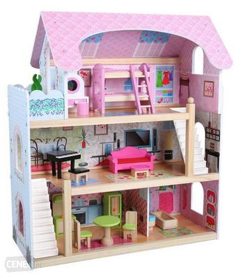Ecotoys Drewniany domek dla lalek