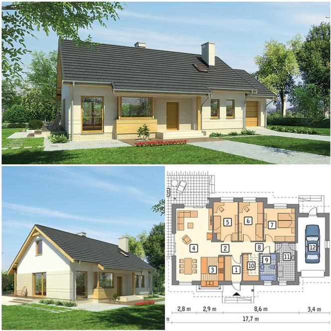 Projekt domu z poddaszem do adaptacji - Szum morza II
