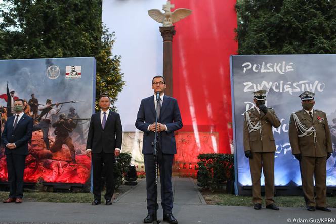 Prezydent Andrzej Duda, premier Mateusz Morawiecki