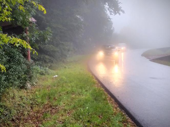 Światła auto jesień