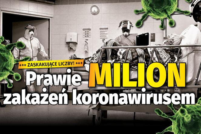 Prawie milion zakażeń koronawirusem