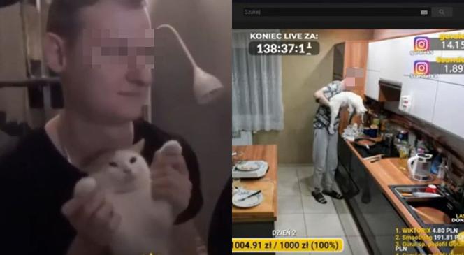 Chciał położyć kota na rozgrzaną patelnię. Patostreamer znowu w akcji. Szokujące nagrania!