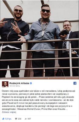 Popek uniewinnienie
