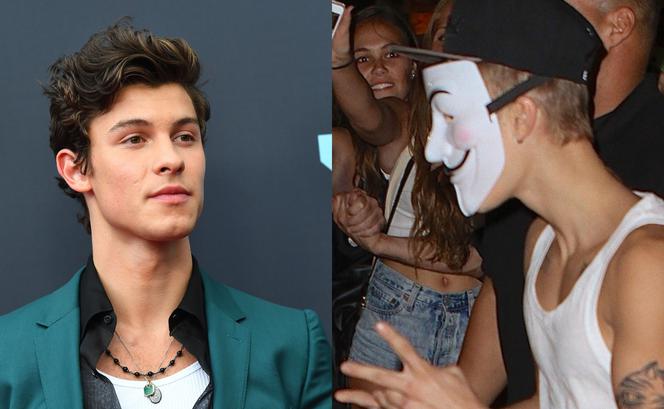 Shawn Mendes i Justin Bieber w masce