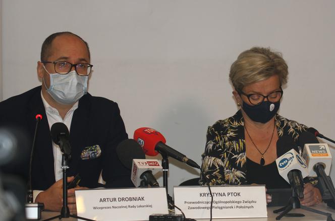 konferencja_Ogólnopolski Komitet Protestacyjno-Strajkowy