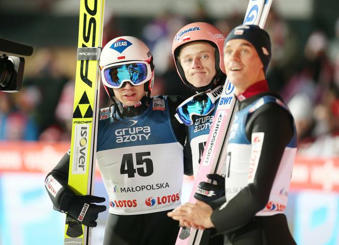 Piotr Żyła, Dawid Kubacki i Kamil Stoch