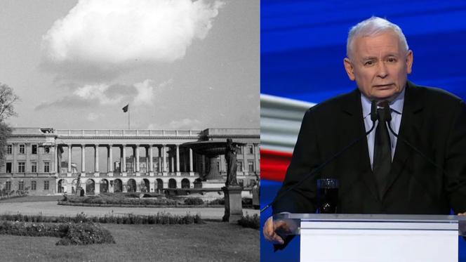 Kaczyński zapowiada odbudowę Pałacu Saskiego