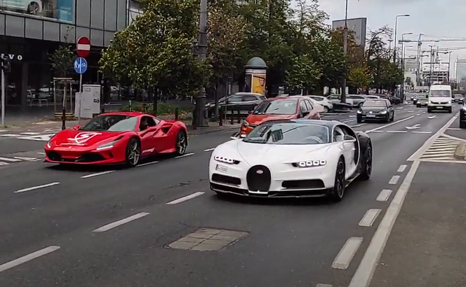 Bugatti Chiron w Warszawie! Centrum stolicy zostało sparaliżowane