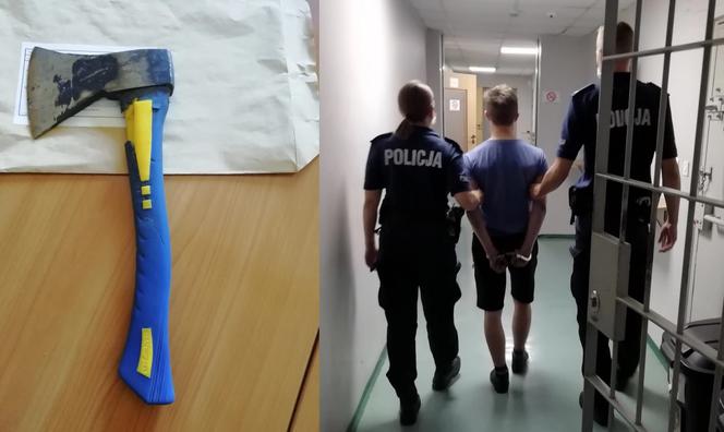 Radomsko: 18-latek chwycił za siekierę, wyszedł na środek ulicy i zrobił DEMOLKĘ!