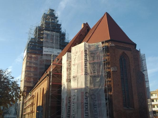 Gorzów Katedra podczas remontu