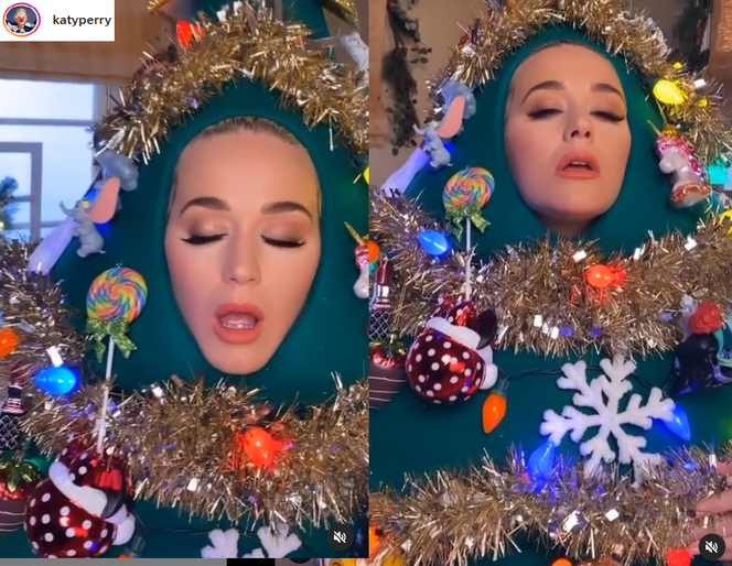 Katy Perry jako choinka
