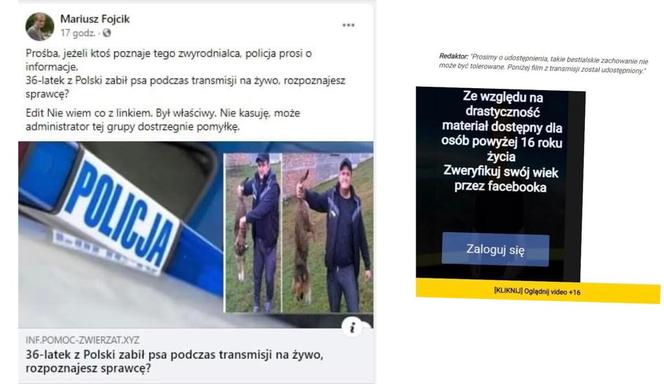 Podczas transmisji na żywo zabił psa! Zaskakująca prawda