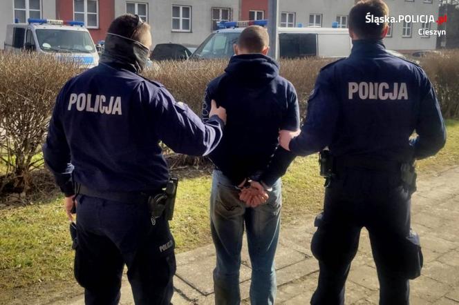Zebrzydowice. Atak na policjana. Dwóch rabusiów pobiło funkcjonariusza