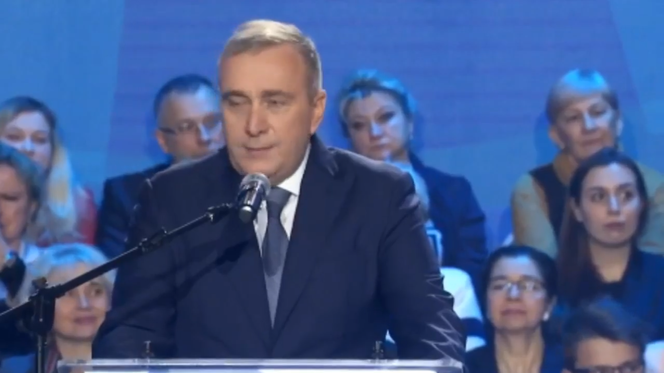 Grzegorz Schetyna na konwencji PO