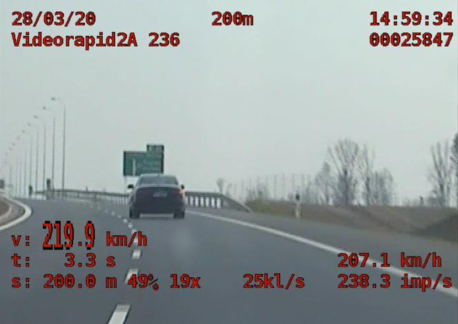 Kierowca Audi gnał 219 km/h trasą S5
