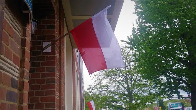 Flagi na budynkach w Szczecinie