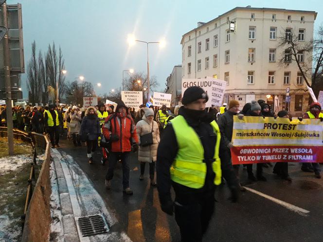 Protest mieszkańców Wesołej