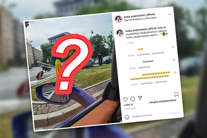 Kuba Wojewódzki ma okazję, by pośmiać się z policjantów
