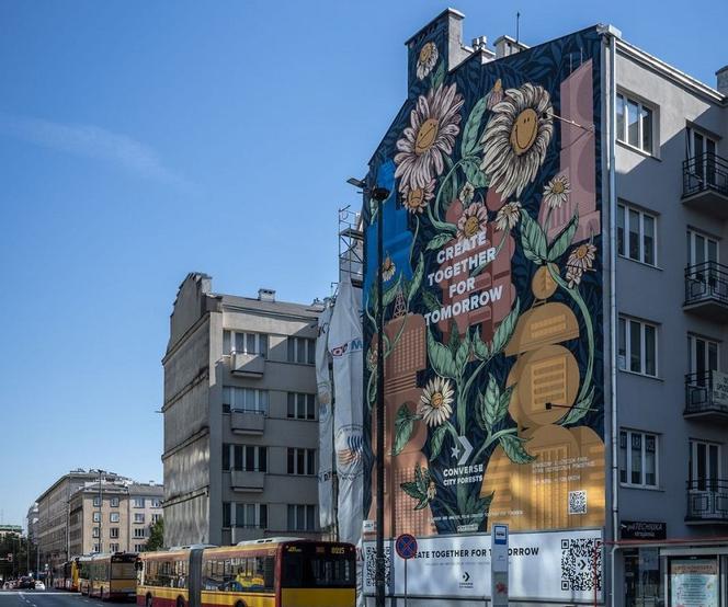 antysmogowy mural Converse Warszawa