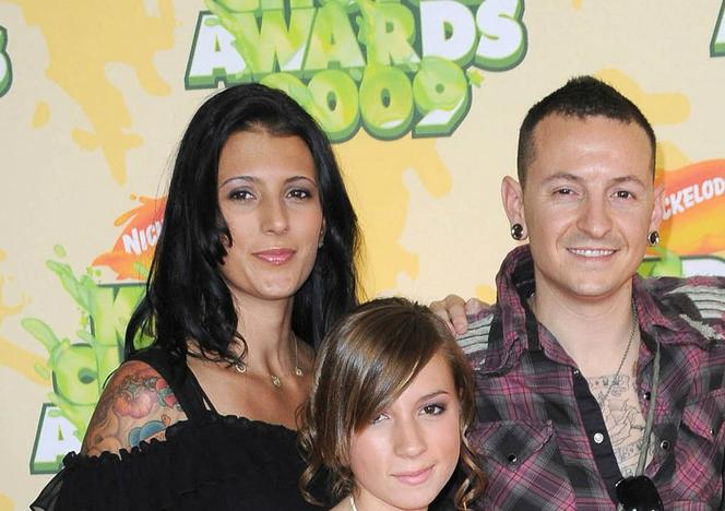 Chester Bennington i Talinda Bennington z dziećmi