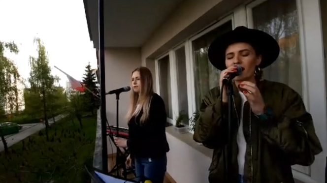 Koncert balkonowy zespołu Sylwia&Tymek w Ełku