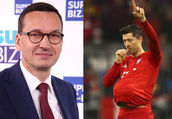 Mateusz Morawiecki gratuluje Lewandowskiemu