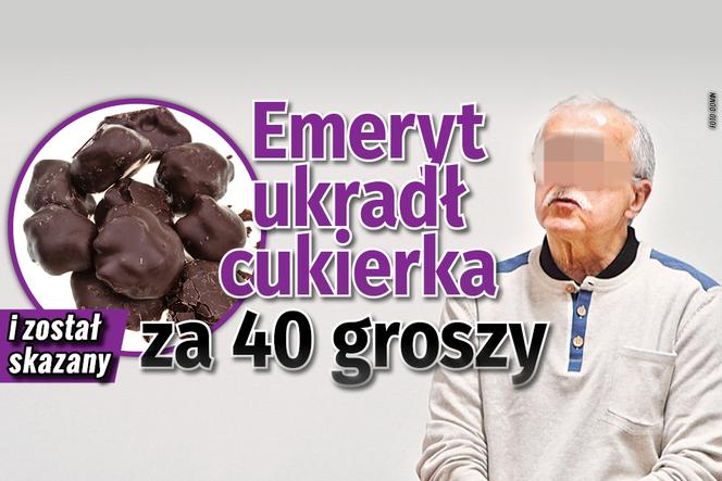 Emeryt ukradł cukierka za 40 groszy i został skazany