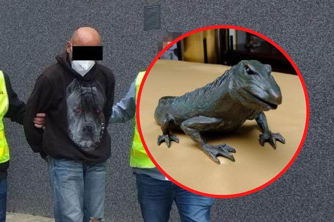 Ukradł jaszczury Leśmiana. Uparty złodziej Paweł G. szalał w Zamościu